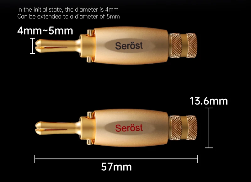 Serost Nebula Hi-END mps Zeus OCC Kupfer-Verbundstruktur-Lautsprecherkabel mit Y-Bananenstecker für HiFi-System-Verstärker-Lautsprecher – Detail 5