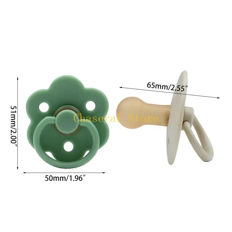 E7ce Baby Silicone Pacifier Flower Dummy Pacifiers Bibs