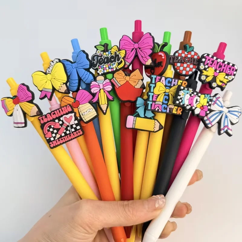 5/15/25pcs Creative Simple Campus Design Theme Stretchable Ballpoint Pen Campus Design Starting Season Teacher's Day Series