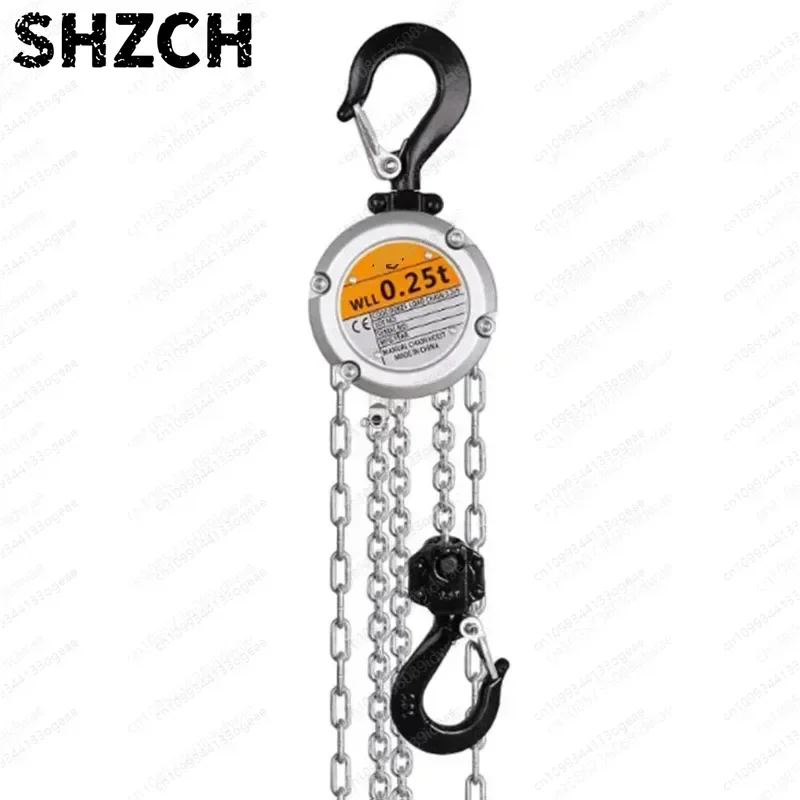 Mini Hand Chain Hoist Hook Mount 0.25/0.5 Ton Capacity 3 Meter Lift  Certificate Portable Manual Lever Block Lifting