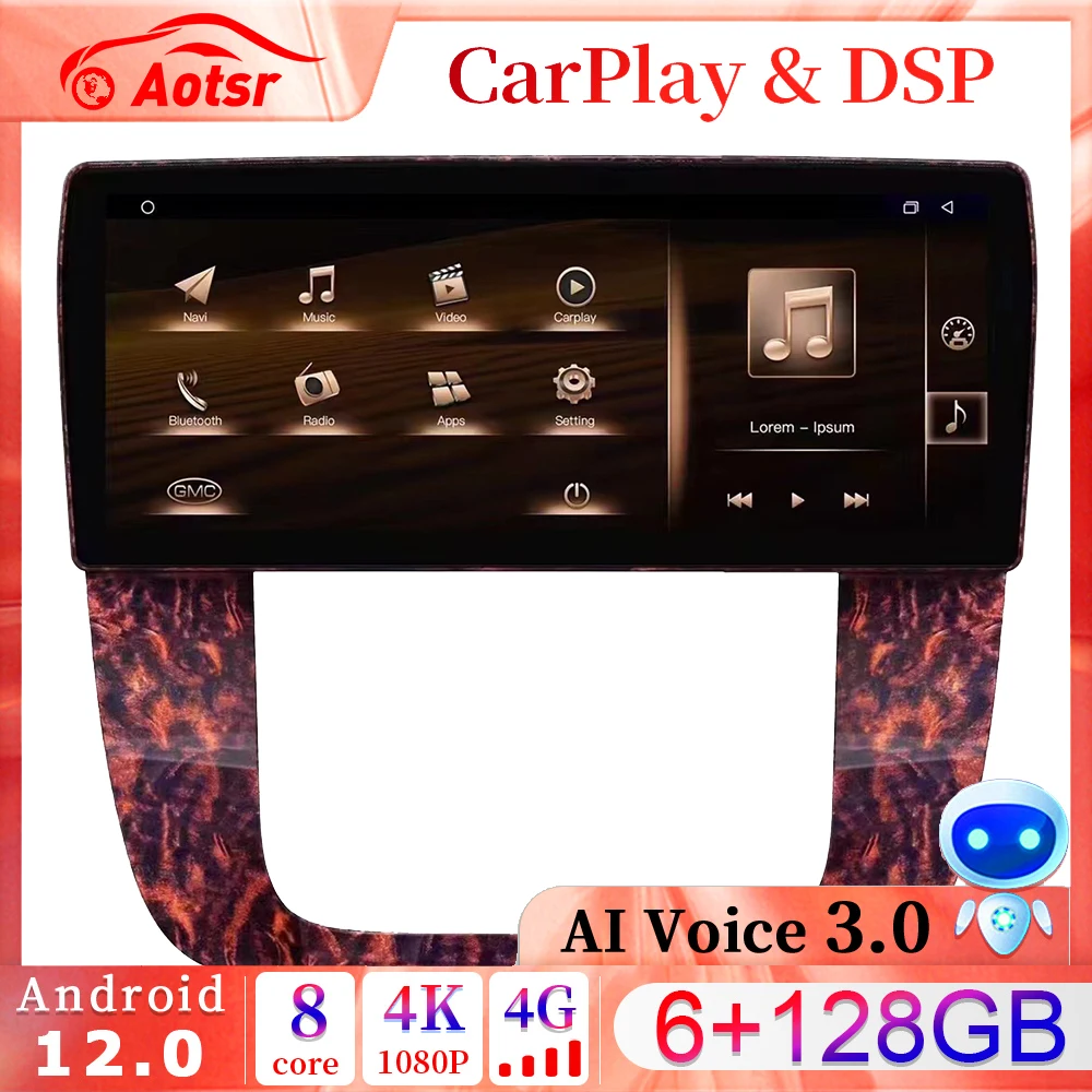 

Android 12 Car Radio Player GPS Navi For Chevrolet Silverado Suburban Avalanche GMC Sierra Yukon Stereo Multimedia carplay Unit