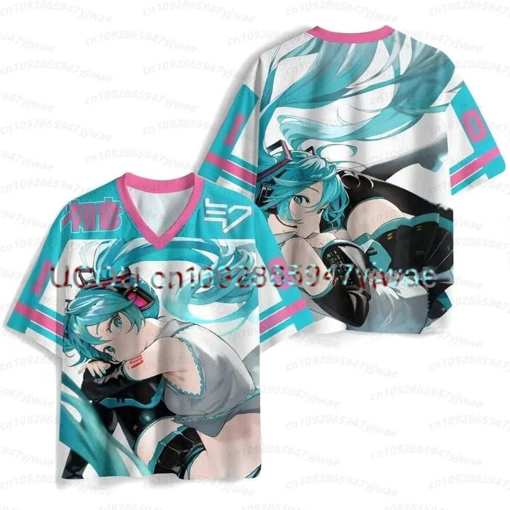 Damen Virtual Idol Hatsune Miku Sporttrikot Kurzarm Kinder/Erwachsene Kawaii Rollenspiel Atmungsaktives, schnell trocknendes Damen-T-Shirt – Detail 16