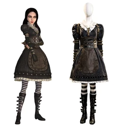 Alice Liddell Cosplay Costume Game Alice Madness Returns Costume New Version Steam Dress Victorian Dress Halloween Party Outfits