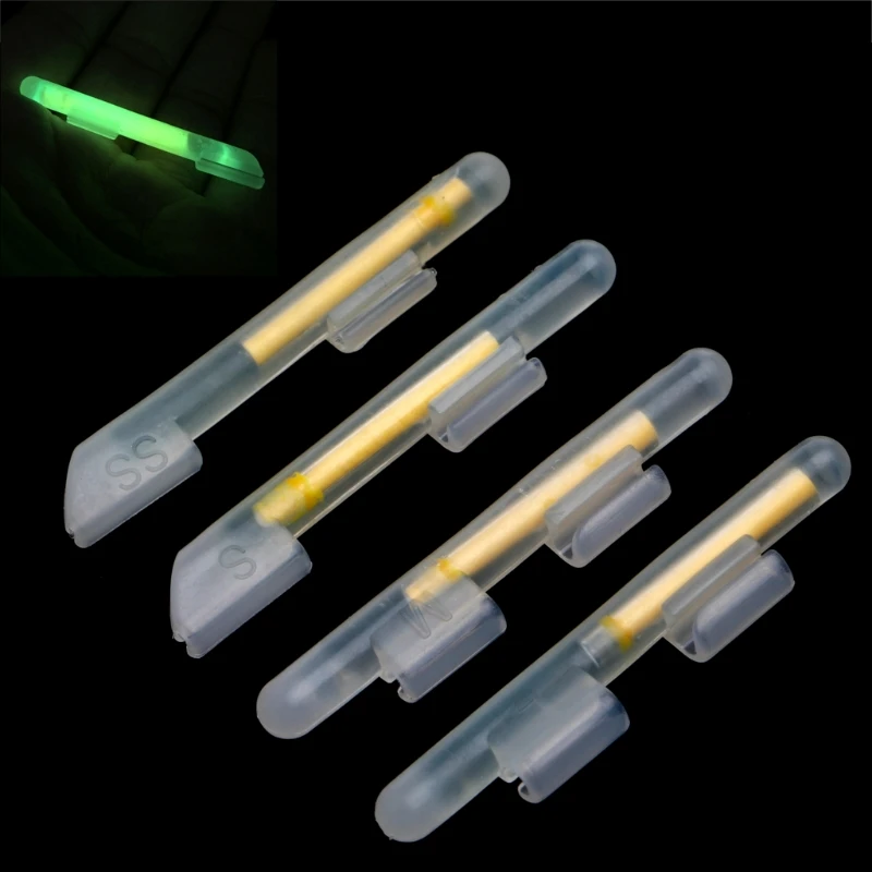 2 Pcs Fishing Glow Sticks Fishing Fluorescent Light Rod Night Fishing Lightstick Float Glow Easy to Use