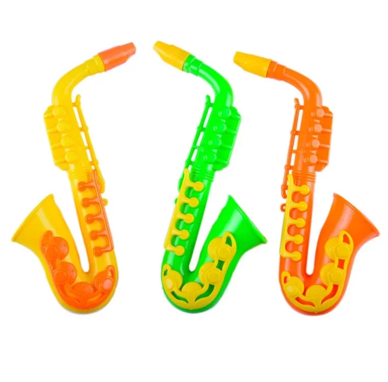 21 cm kinderen Plastic Leren Muziek Saxofoon Instrument Baby Kinderen Vroege Onderwijs Speelgoed Concert Party Fans Juichen Props