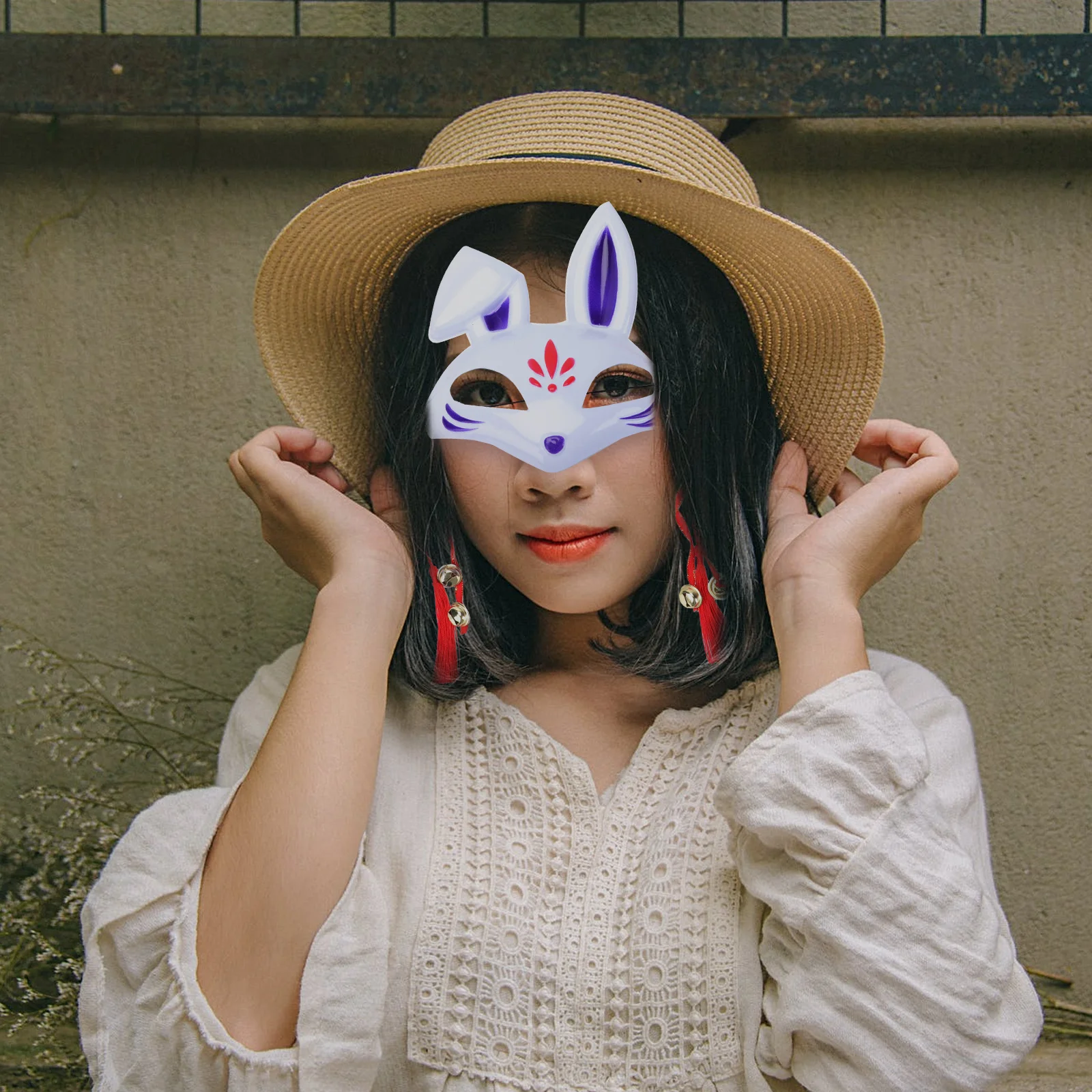 

3 Pcs Party Dress Accessory Masquerade Rabbit Mask Halloween Decorative Face Supply Costume Cosplay