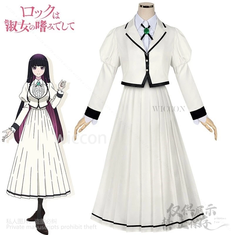 Anime tashinami cosplay rock wa senhora no jk uniforme escolar traje vestido lolita para meninas mulher halloween natal personalizado