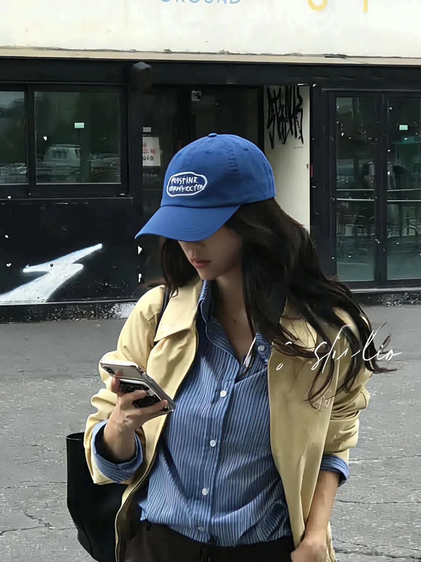

Korean Style Embroidered Letter Ball Cap Women's Spring Curved Brim Duckbill Sun Protection Hat Fashionable All Seasons Cotto...