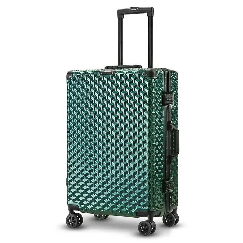 High Quality Aluminum Frame Trolley Suitcase,trolley Luggage Case,carry on Suitcase on Wheels,Business Silver Rolling Luggage