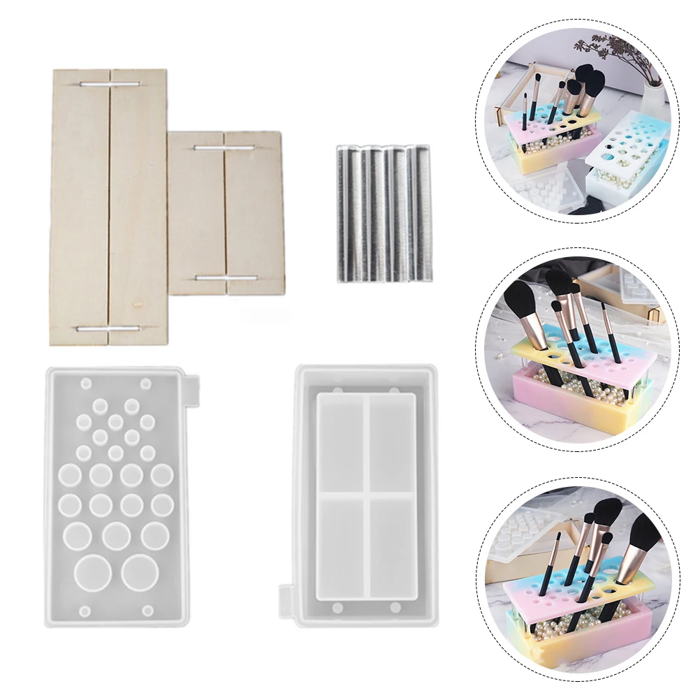 

Makeup Brush Mold Box Silicone Molds Storage Acrylic Insert Crafts DIY Classification Insert Mold Eco Friendly Reusable
