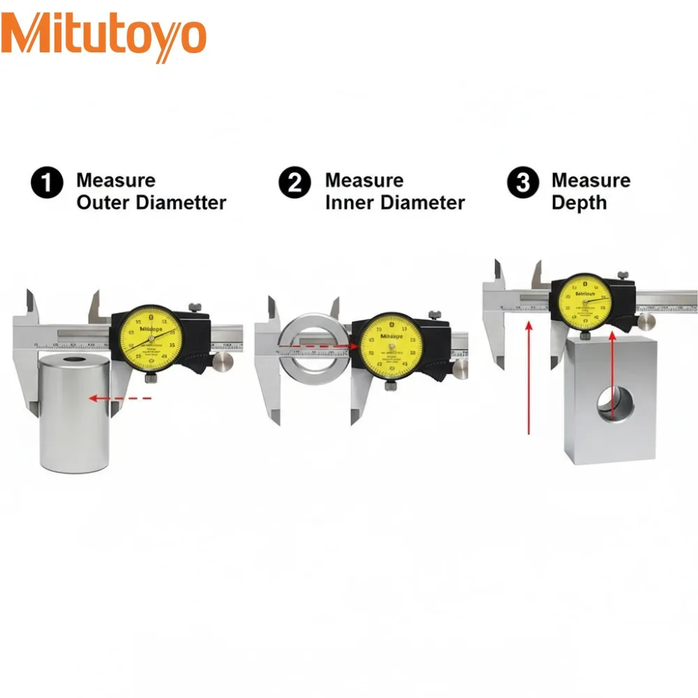 

Mitutoyo Vernier Caliper 505-671 505-672 Japan Stainless Steel High-precision Caliper Precision 0.01mm Engineer Measuring Tool