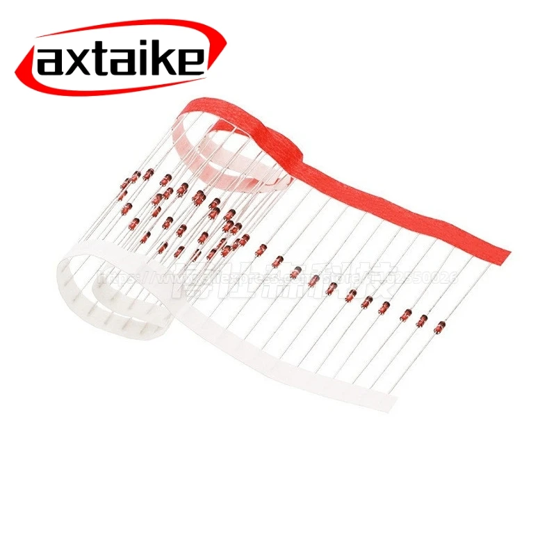 50PCS 0.5W 1/2W Zener Diode DO-35 5% Tolerance 3.3V 5.1V 12V 24V 2.4V 9.1V 5V6 6V8 27V BZX55C (5-30V Assorted Voltages)
