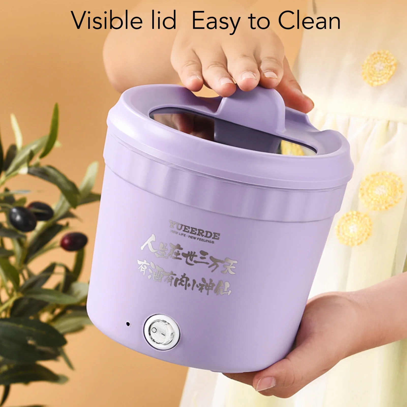 Ramen Cooker 450W Multifunctional Electric Cooker Auto Power Off 1.2L Easy To Clean Non Stick for Kitchen