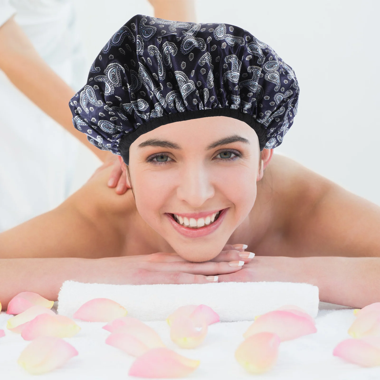 

Портативная шапочка для душа, впитывающая воду, удобная, дышащая, для взрослых, для домашнего использования и салонов красоты