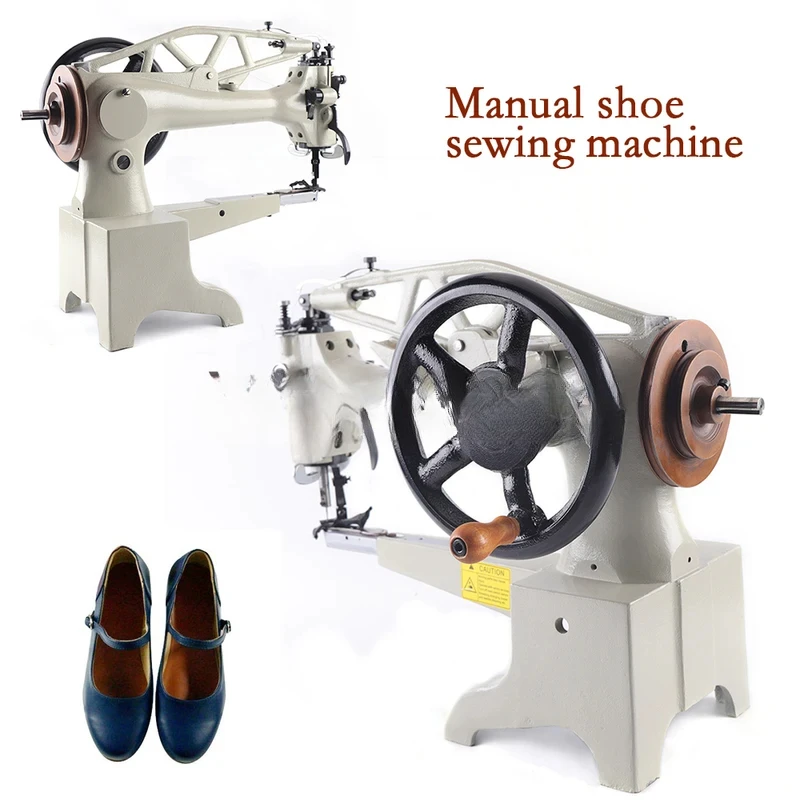 Leather Industrial Sewing, Shoes Repair, Patch Canvas Bag, Single Needle, Lockstitch Roller, Manual Crank,