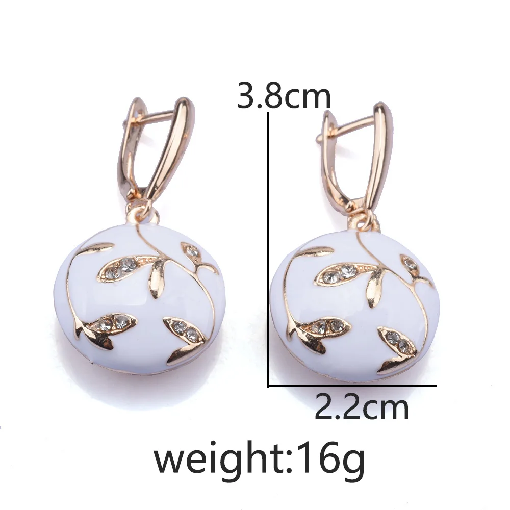 2026 New Fashion White Black Enamel Drip Oil Square Oval Dangle Earrings Women Indian Statement Metal Vintage Earring Jewelry