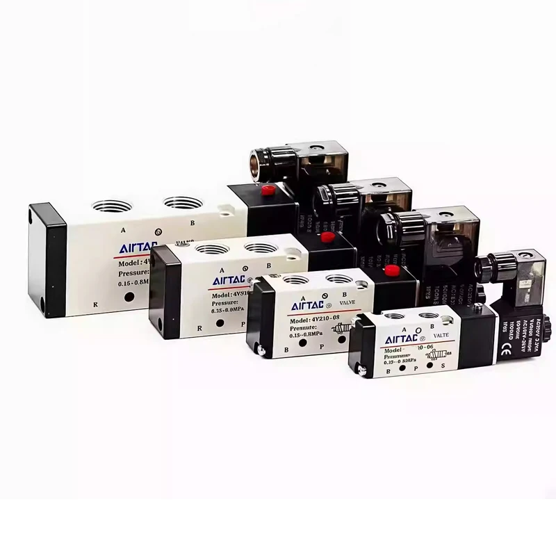 AIRTAC 4V210-08 4V310-10 4V410-15 Better Quality Pneumatic Electric Solenoid Valve Directional Control Magnetic Valve 24V 220V