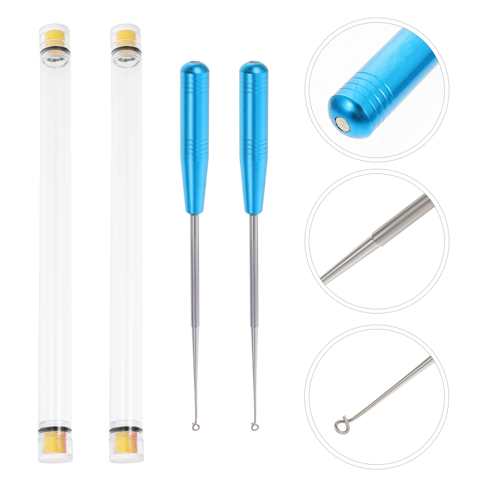 

2 Pcs Decoupler Hook Remover Tool Stainless Steel Fish Blue Removing Fishhook Device Decoupling