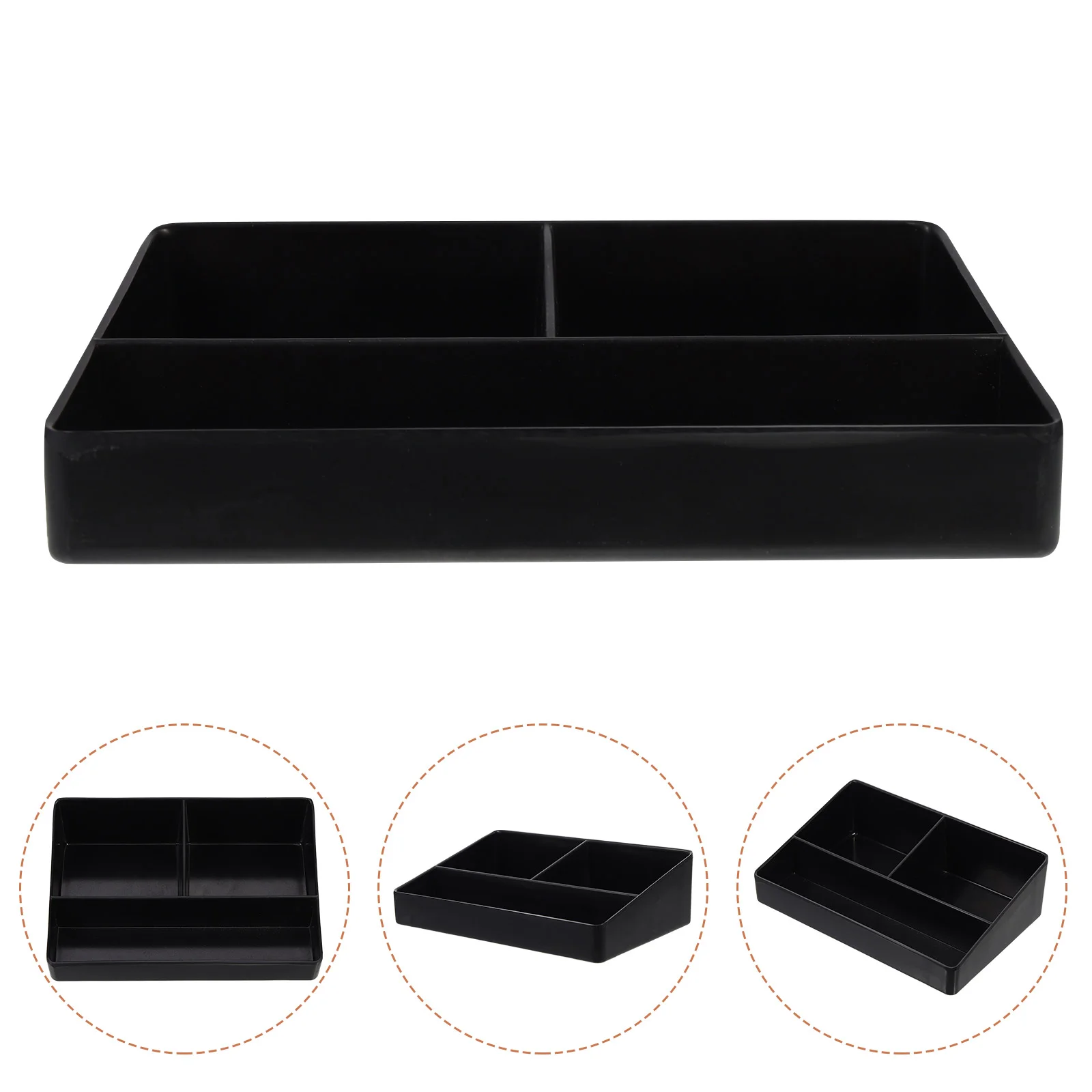 Bin Coffee Storage Box Sugar Holder Tea Stand Condiment Packet Organizer Seasoning Black Office