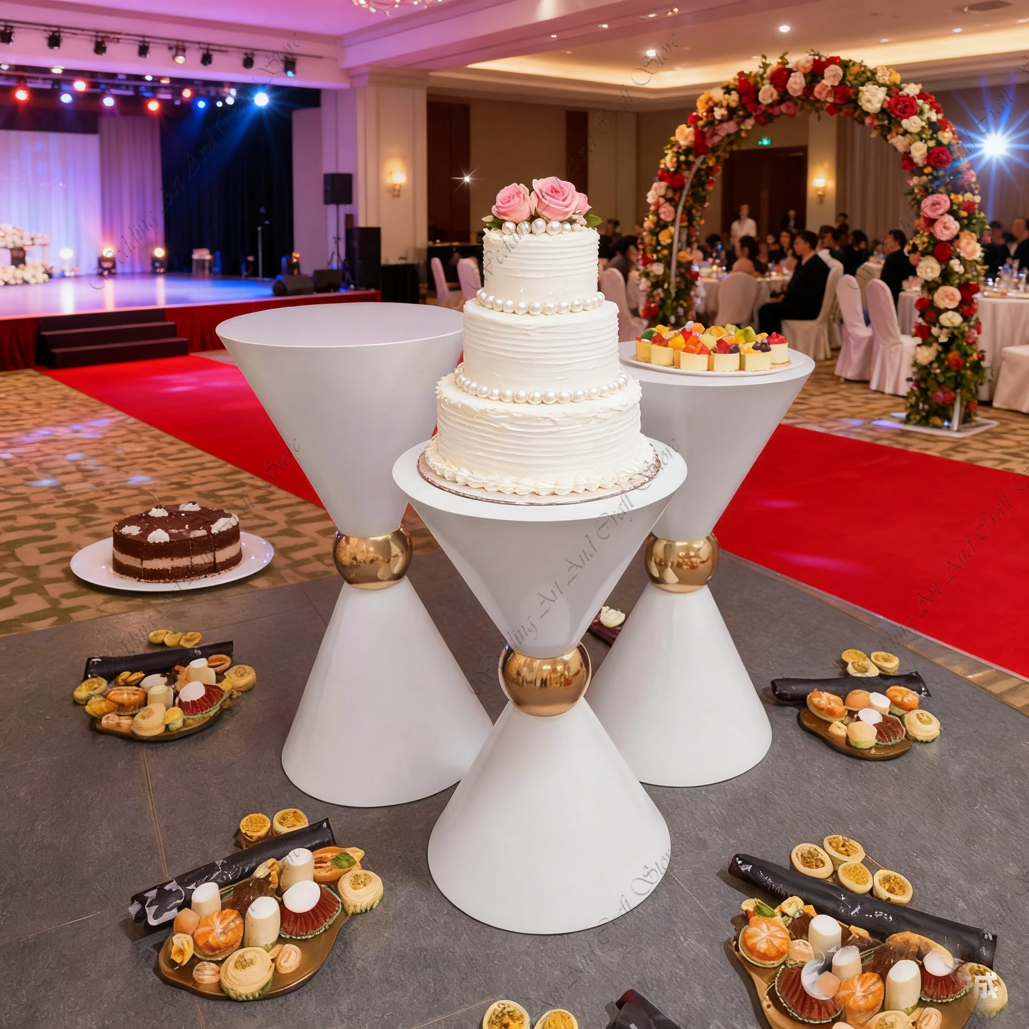 

3 шт. 70-100 см f30, современное украшение для свадебного мероприятия, металлический белый торт, десертный стол, подставка, пьедестал, набор дисплеев ivy490