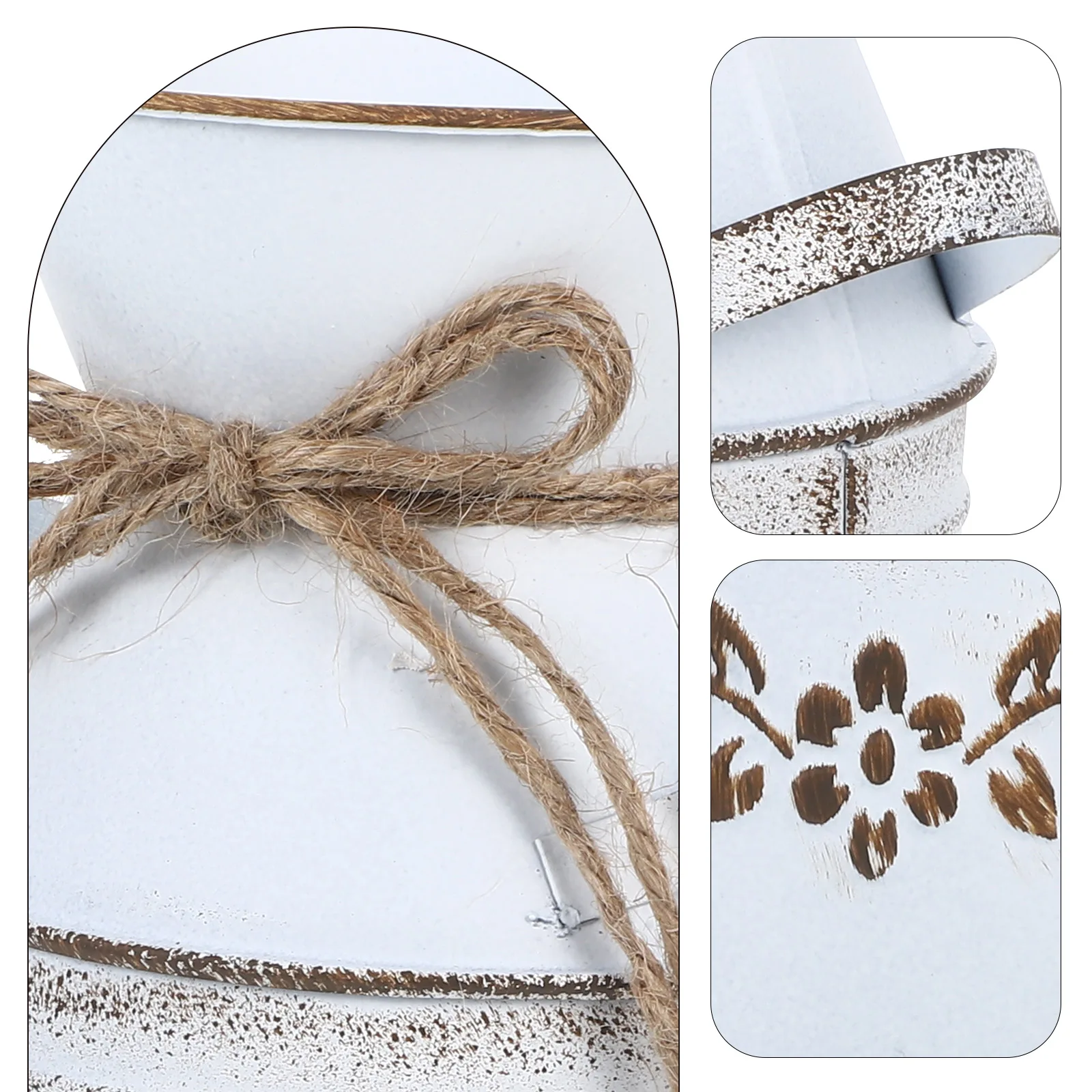 

1pc Heart Shaped Pot Galvanized Iron Rustic Flower Bucket For Home Decor Metal Planter Vintage Pitcher Vase Decorative Flower