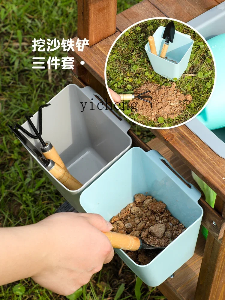 XL cocina de madera al aire libre juguetes para jugar a las casitas jardín de infantes huerto campo de verduras utensilios de cocina herramientas