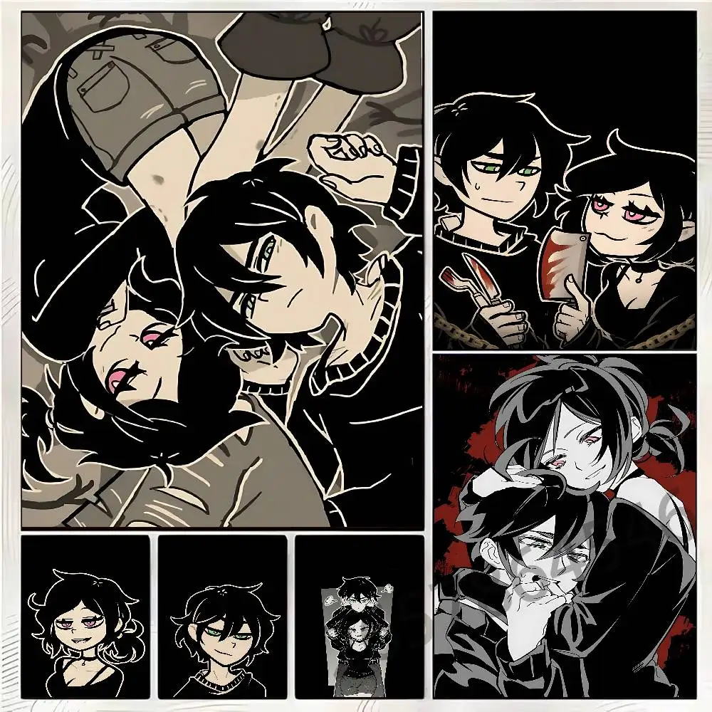 The Coffin of A-Andy and L-Leyley Poster Self-adhesive Art Waterproof Paper Sticker Coffee House Bar Room Wall Decor