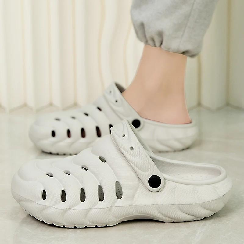 Summer Men's Hole Shoes Thick Bottom Anti-Slip Wear-Resistant Slippers Couple Style Outdoor Fashion Lightweight Beach Sandals - view 5