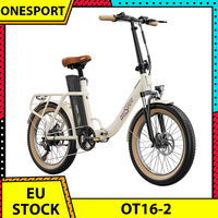 ONESPORT OT16-2 Electric Bike 20*3.0 inch Tires 250W High-speed Motor E-Bike 48V 15Ah Battery Bike 25km/h Max Speed Disc Brakes