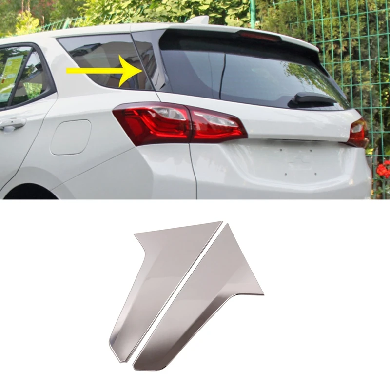 

Car ABS Chrome Rear Tail Window Pillar Moulding Covers Trim For Chevrolet Equinox 2017