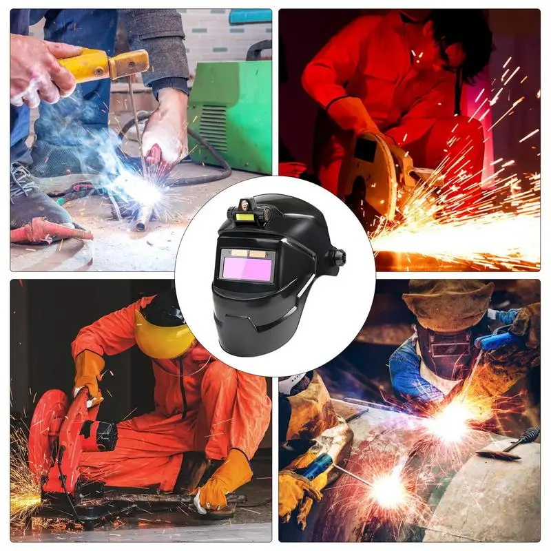 Welding Helmet Welder Mask Chameleon Large View True Color Solar Power Auto Darkening Welding Large For Arc Weld Grind Cut