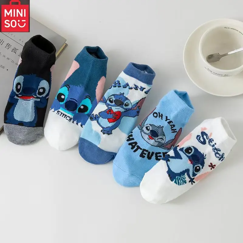 

Cartoon Disney Stitch Sock Anime Women Cotton Short Sock Kawaii Boys Girls Socks Children Ankle Socks Girls Christmas Gifts