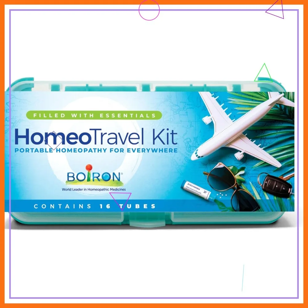 

Travel First Aid Kit with Homeopathic Medicines - Filled Case (16 Tubes) for Emergency Relief