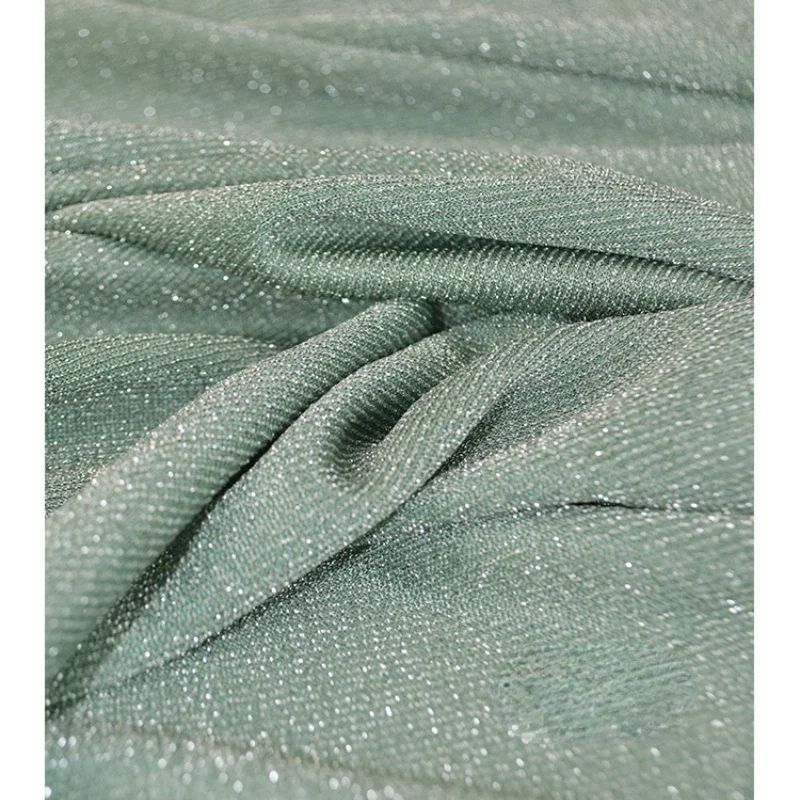 Acetic Acid Knitted Fabric Bright Silk Dress Base Clothing Design Wholesale Cloth for Diy Apparel Sewing Meters Material