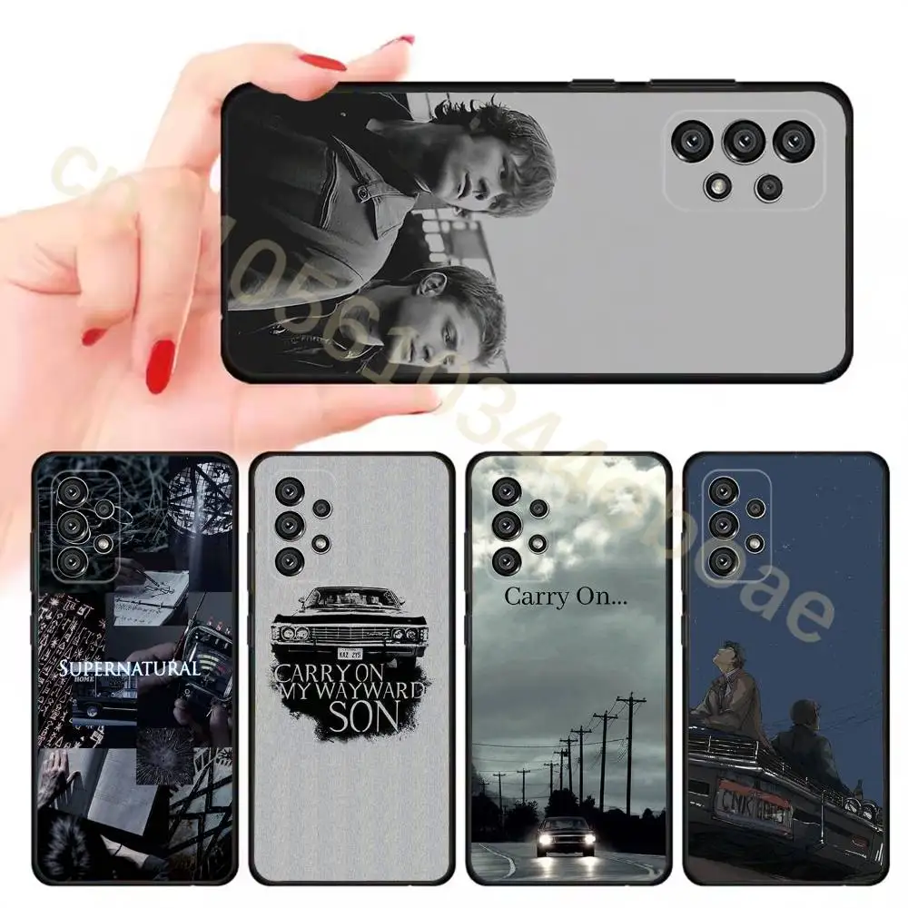 Capa de telefone da série de TV S-Supernatural para Samsung Galaxy A13,21s,22,31,32,52,53,71,80,A91 Soft Black Shell