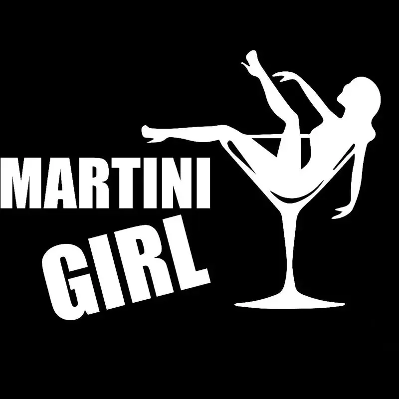 Sexy Martini Girl Pattern Car Fashion Car Decoration Personality Car Window Waterproof Sunscreen Vinyl Decal 15CM PVC KK