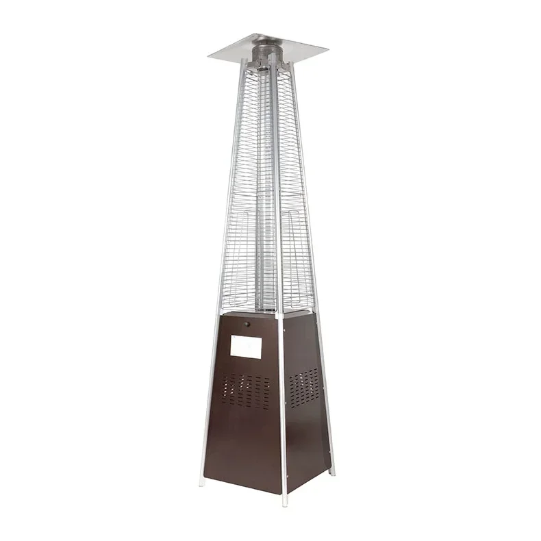 Factory Supplier Butane Stainless Steel Tower Pyramid Gas Flame Patio Heater