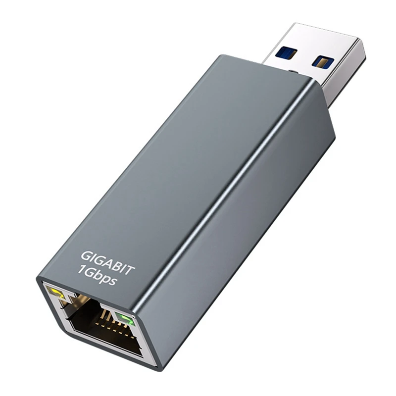 

Адаптер Ethernet с USB 3,0 на Gigabit Ethernet, адаптер Ethernet с USB на RJ45, подходит для ноутбуков и настольных компьютеров