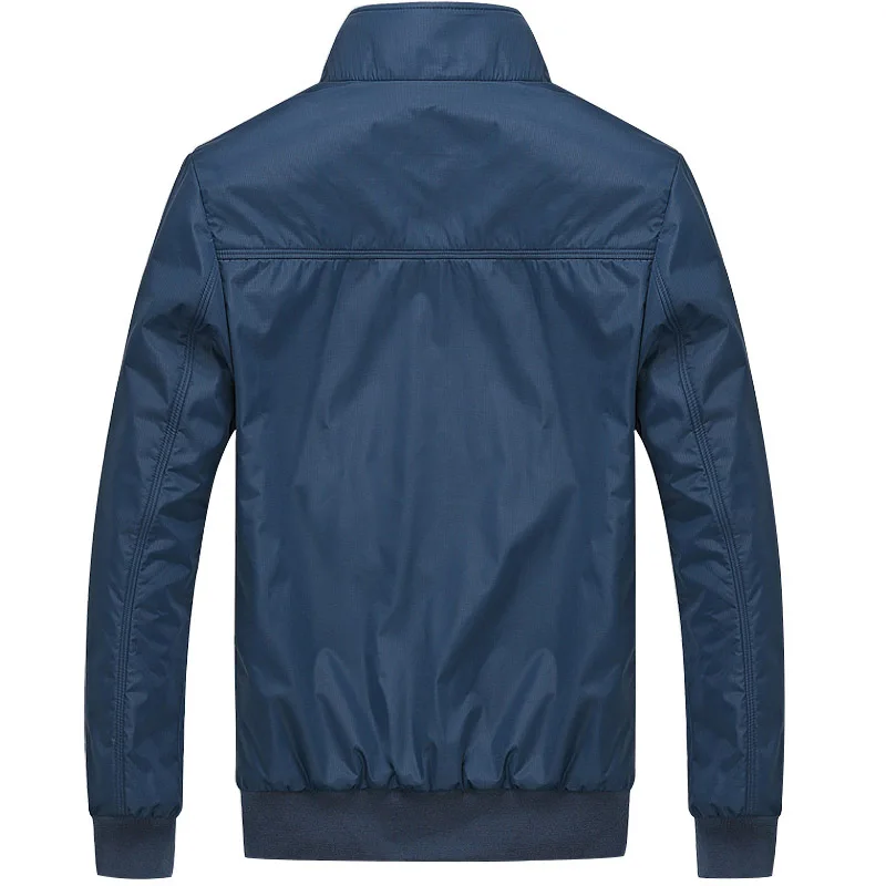 Men\'s Baseball Shirt Plus Size M-8XL Autumn Casual Thin Section Trend Simple Solid Color Black Blue Large Size Windproof Jackets