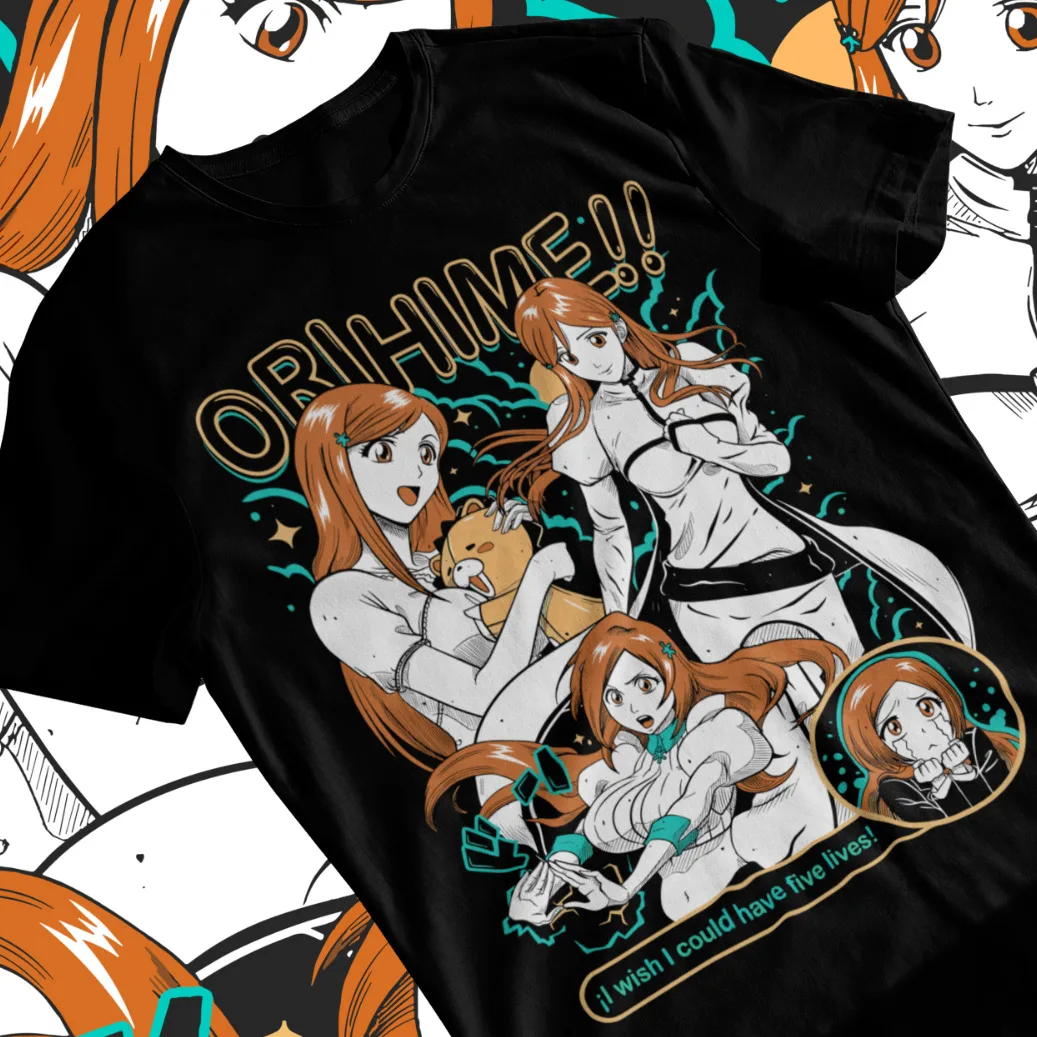 

Orihime Inoue T-Shirt Ichigo Bleach Anime Manga Zaraki Kenpachi Soft Tee