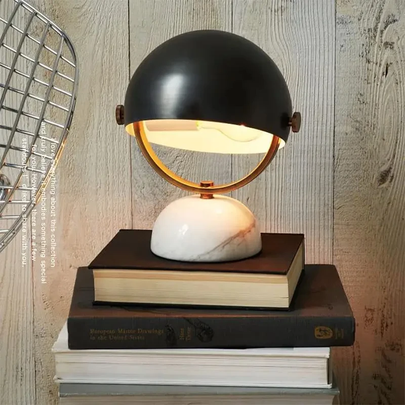 Modern Nordic Ins Minimalist Personalized Creative Room Mushroom Cloud Children S Room Light Luxury Marble Desk Lamp