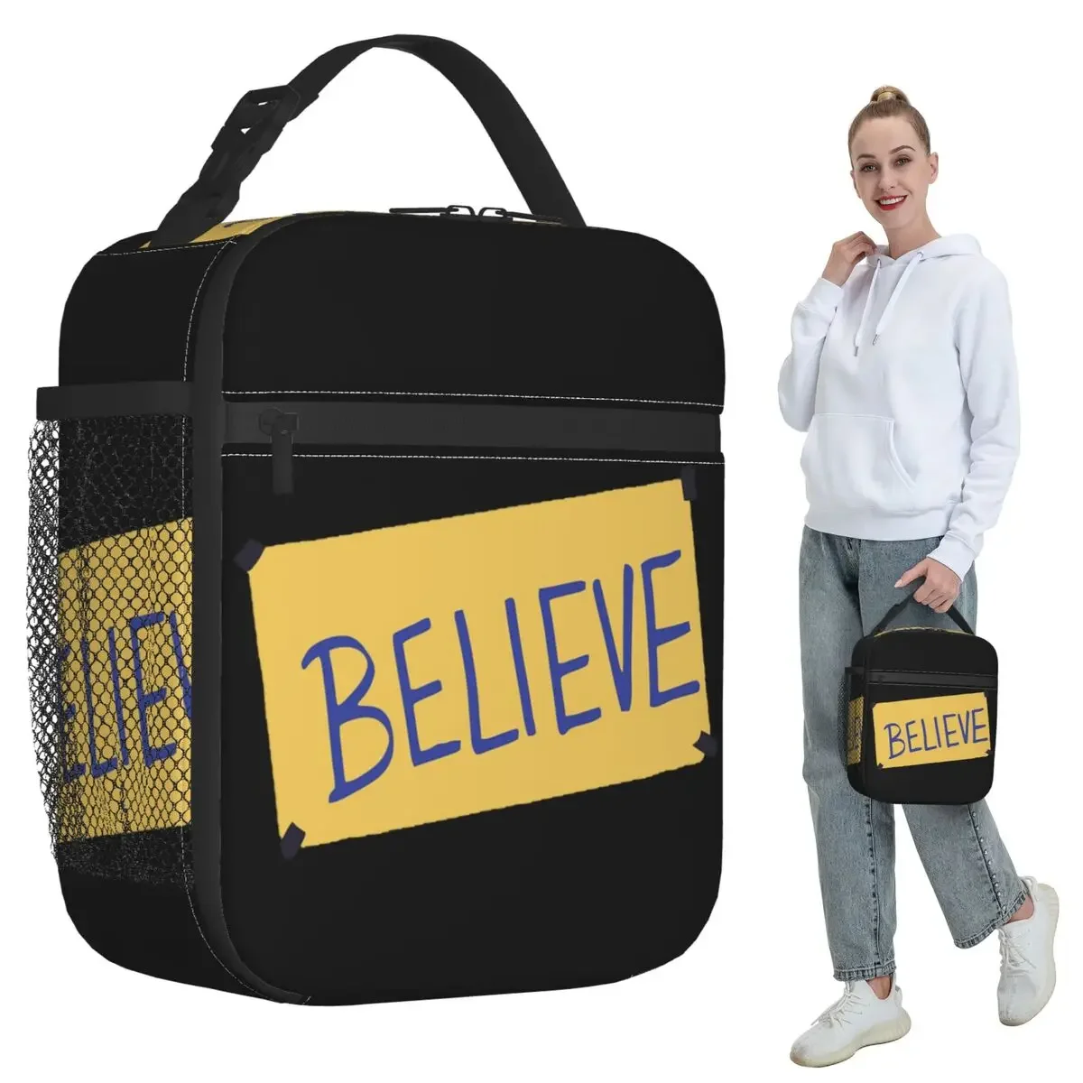 Ted Lasso-Believe Insulated Lunch Bag for Women Office Cooler Thermal Food Box Tote Portable Lunch Boxes Container