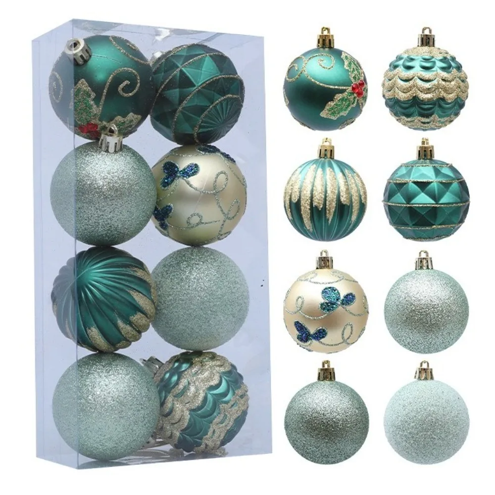 

6cm Painted Christmas Ball Electroplated Colorful Christmas Hanging Ball Plastic Shatterproof Christmas Baubles Home Xmas Decor