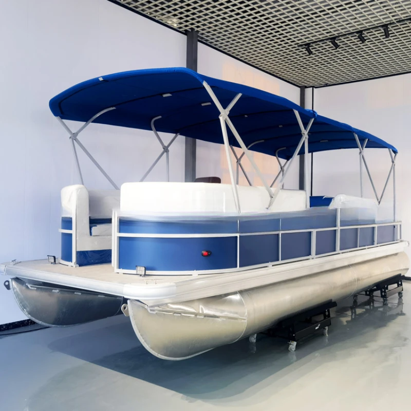 Aluminum Magnesium Alloy Double Body Float Sightseeing Tourist Boat Large Scenic Area Electric Water Catering