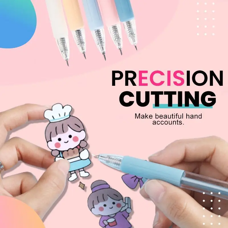 INS wind student cute hand account cutting paper carving pressing Tungsten steel knife head sharp knife pen DIY hand small tools