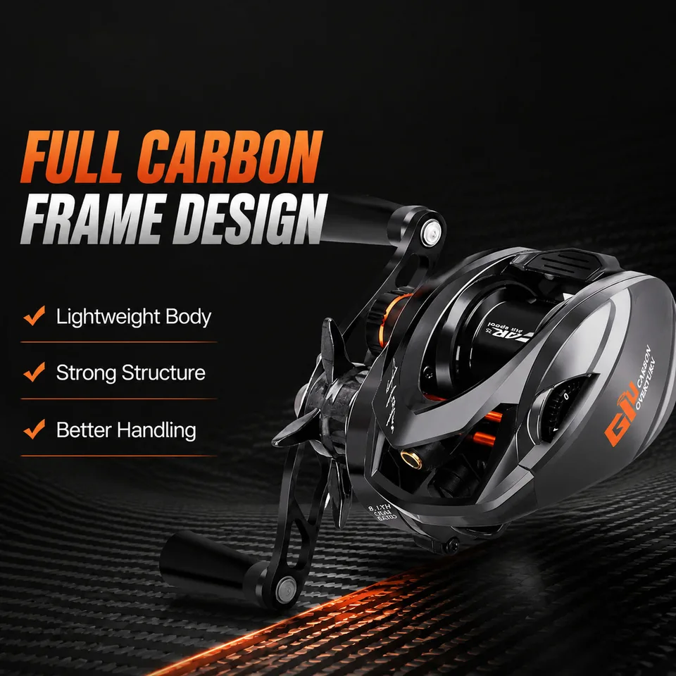 HASIDA Giu 99 Carbon Baitcasting Reel 8.1:1 99g