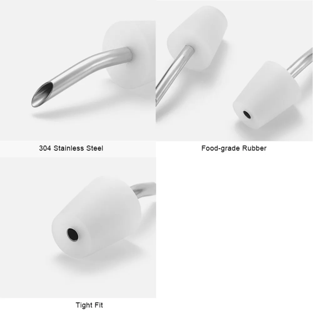 1 Set Durable Stainless Steel Kettle Spout Long Narrow Spout Accurate Water Filling Teapot Spout Extended Spout Camping