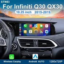 For Infiniti QX30 Q30 30S 2015-2019 Android 13.0 Car Radio Multimedia Video Player Stereo Wireless Car GPS Navigation DSP WIFI