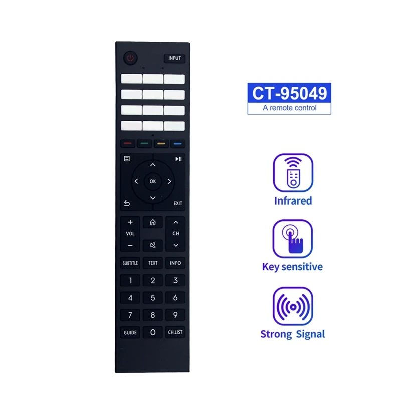 Control remoto inteligente reemplaza CT-95049 para televisor Toshiba LED Full HD Smart VIDAA