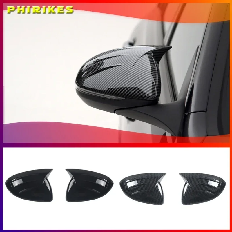 

1Pair Rearview Mirror Cover Cap Carbon Black For Mercedes-Benz C-class W206 S206 2020-22 S-class W223 Car Exterior Accessories